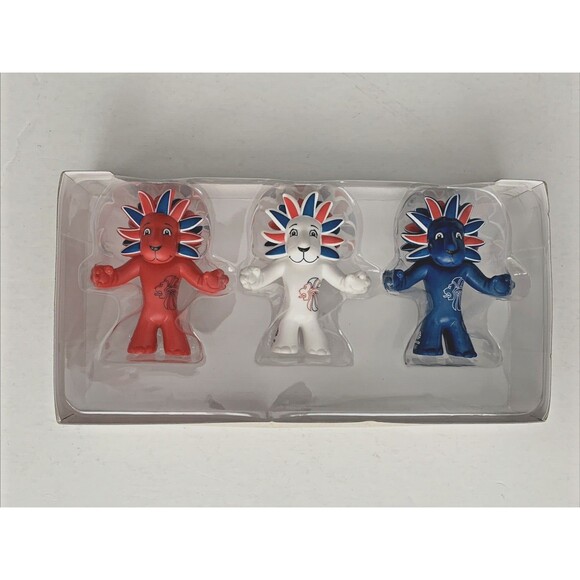 Pride The Lion Figurine 3 Pack Official Product TEAM GB Olympic London 2012 - Picture 5 of 11